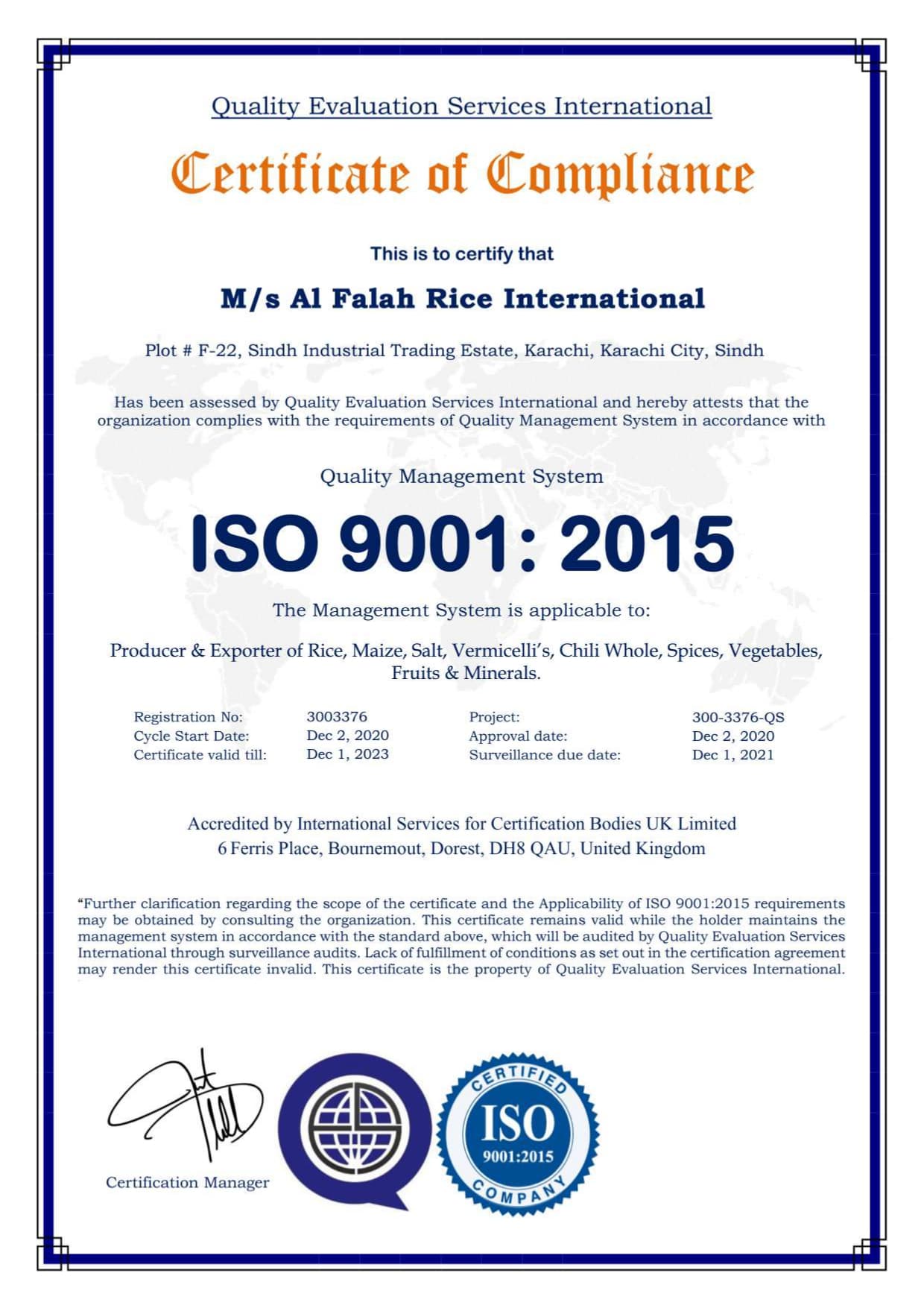 ISO Certification
