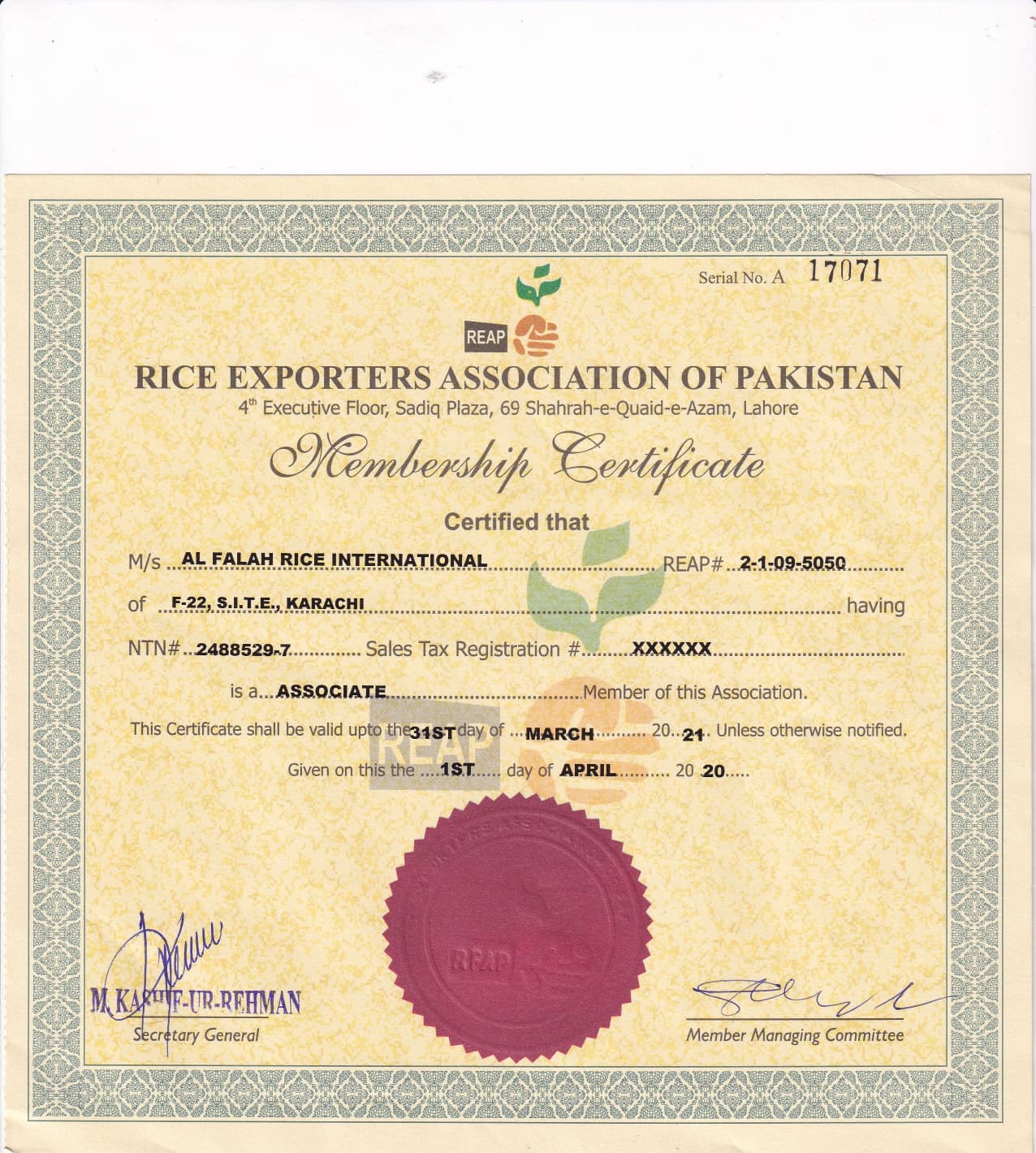 REAP Certification